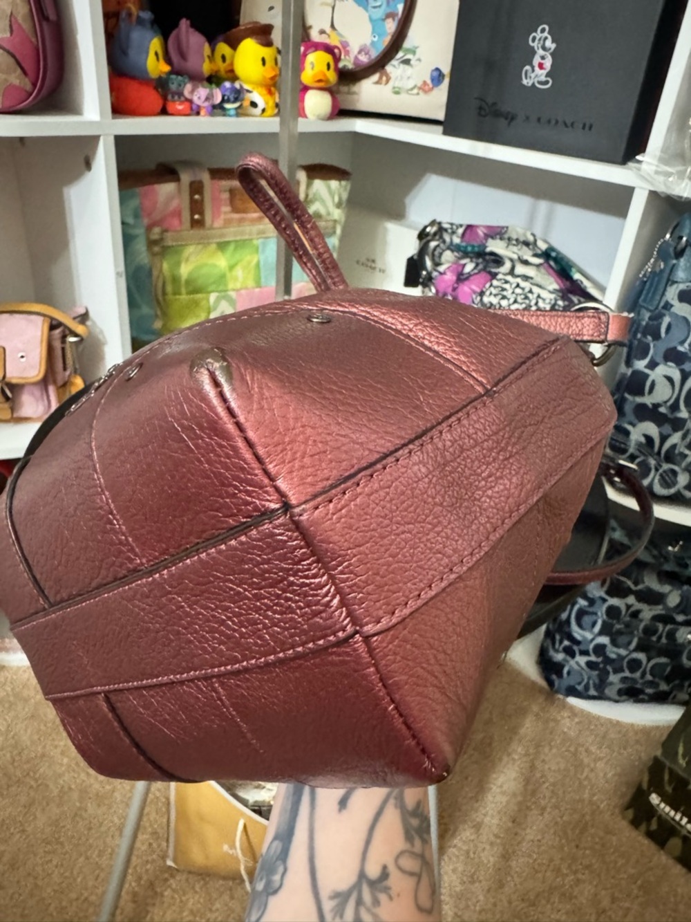 Coach Metallic Mickie Drawstring Bucket Bag - Picture 7 of 9
